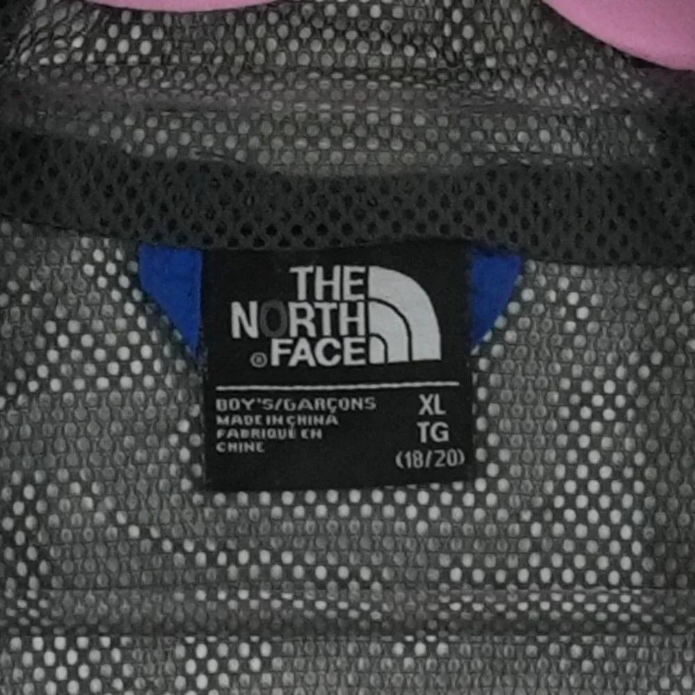 The North Face Rain Jacket Boy's Size XL 18/20 Blue HyVent Hooded Mesh Lined
